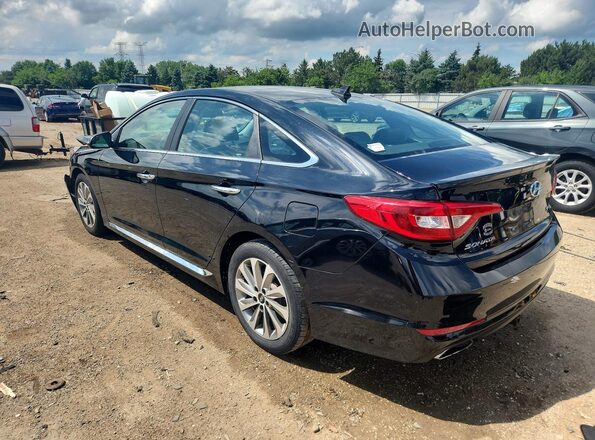 5NPE34AF4GH368492 2016 HYUNDAI SONATA Black Задня ліва чверть