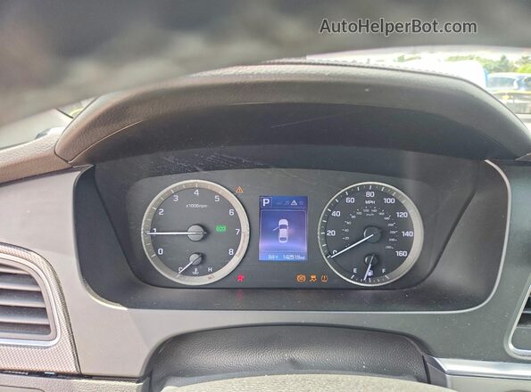 5NPE34AF4GH368492 2016 HYUNDAI SONATA Black Вид щитка приладів