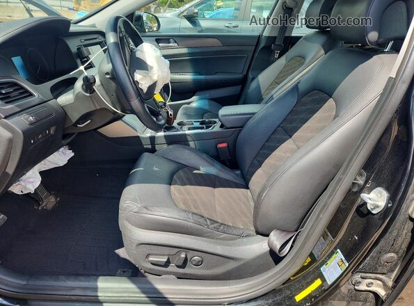5NPE34AF4GH368492 2016 HYUNDAI SONATA Black Вид салону спереду