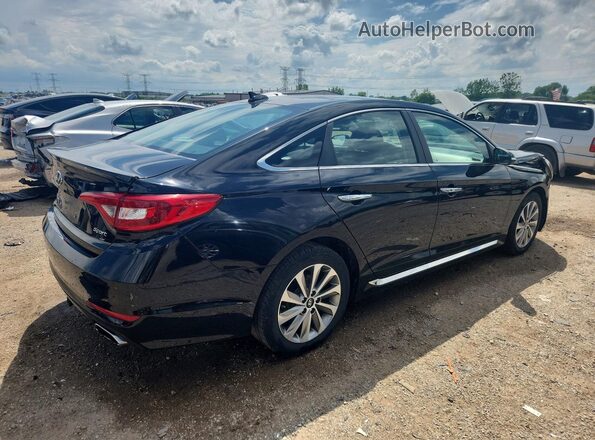 5NPE34AF4GH368492 2016 HYUNDAI SONATA Black Задня права чверть