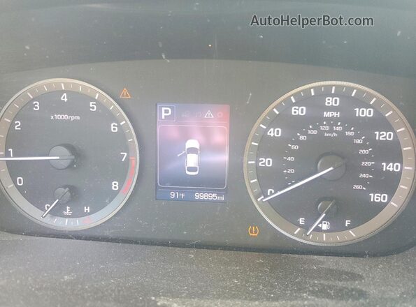 5NPE34AF4GH376236 2016 HYUNDAI SONATA Серый Вид щитка приборов