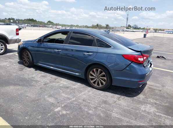 5NPE34AF4GH388967 2016 HYUNDAI SONATA Blue Rear left