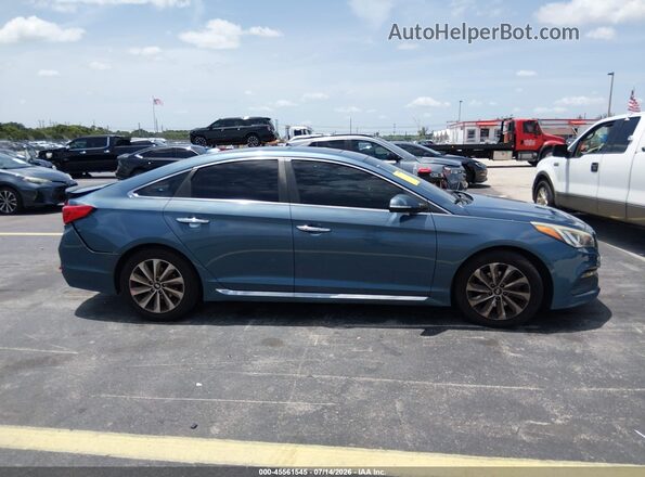 5NPE34AF4GH388967 2016 HYUNDAI SONATA Blue Instrument cluster view