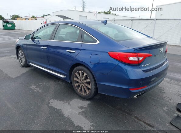 5NPE34AF4GH426634 2016 HYUNDAI SONATA Blue Rear left