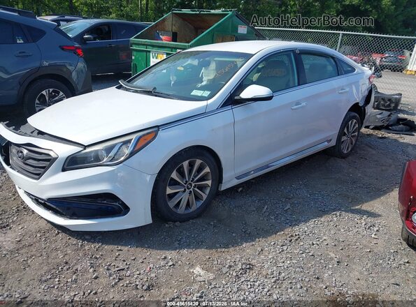 5NPE34AF4HH451485 2017 HYUNDAI SONATA White Przód lewy
