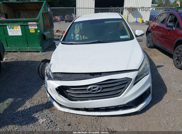 5NPE34AF4HH451485 2017 HYUNDAI SONATA White Widok zestawu wskaźników