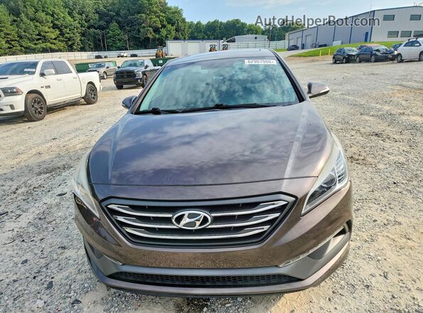 5NPE34AF4HH472661 2017 HYUNDAI SONATA Brown Widok z przodu