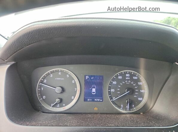 5NPE34AF4HH472661 2017 HYUNDAI SONATA Brown Widok zestawu wskaźników