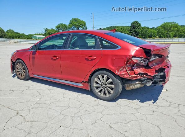 5NPE34AF4HH500426 2017 HYUNDAI SONATA Red Trasero izquierdo