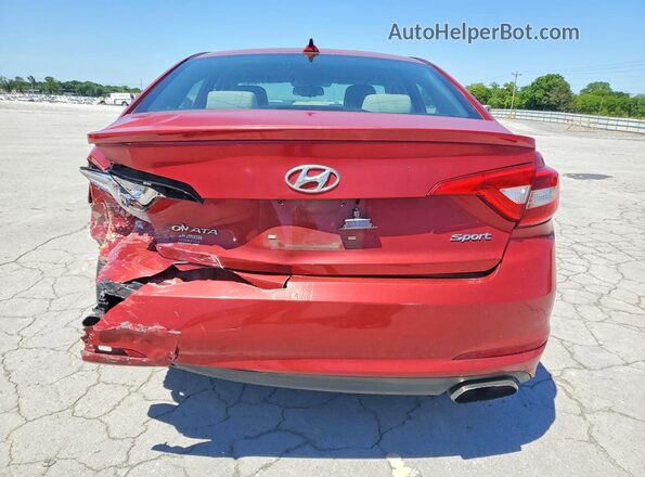 5NPE34AF4HH500426 2017 HYUNDAI SONATA Red Vista trasera