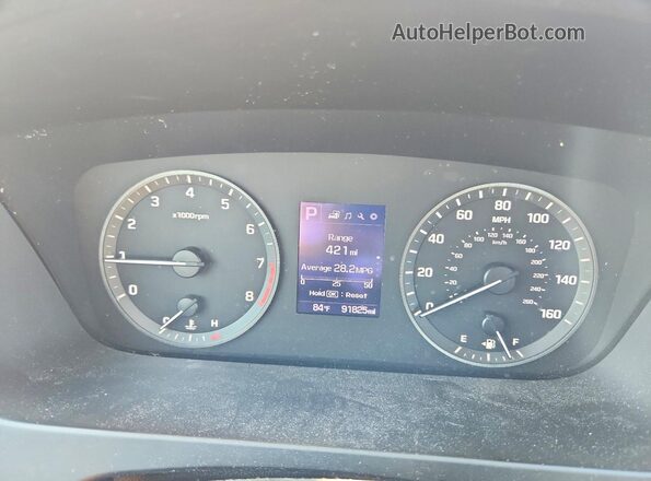 5NPE34AF4HH558424 2017 HYUNDAI SONATA Silver ხელსაწყოთა პანელის ხედი