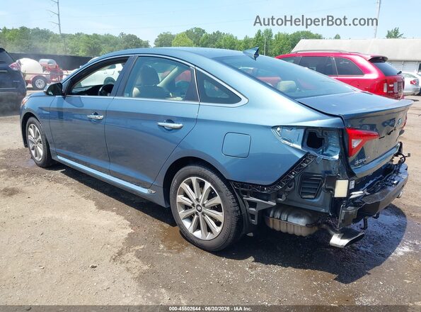 5NPE34AF4HH571030 2017 HYUNDAI SONATA Синий Задняя левая четверть