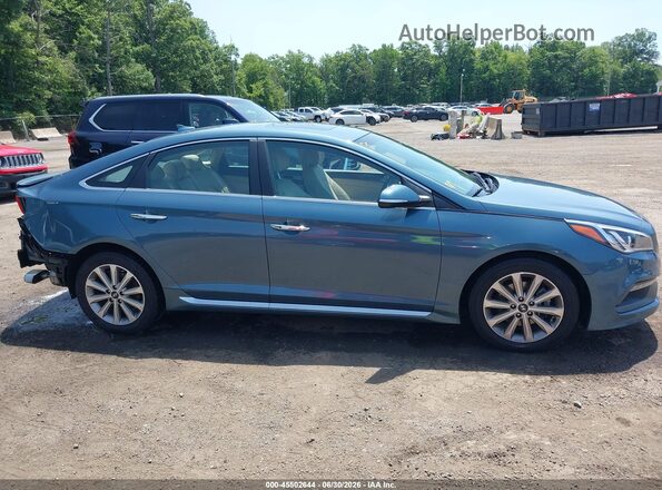 5NPE34AF4HH571030 2017 HYUNDAI SONATA Синий Панорамный вид салона 360°