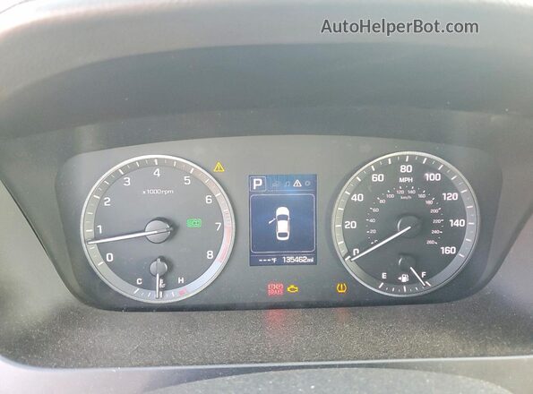5NPE34AF4HH573182 2017 HYUNDAI SONATA Black Вид щитка приладів