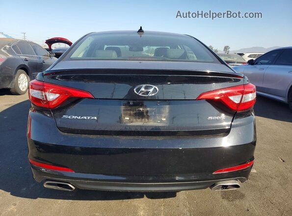 5NPE34AF4HH573182 2017 HYUNDAI SONATA Black Вид ззаду