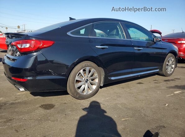 5NPE34AF4HH573182 2017 HYUNDAI SONATA Black Задня права чверть