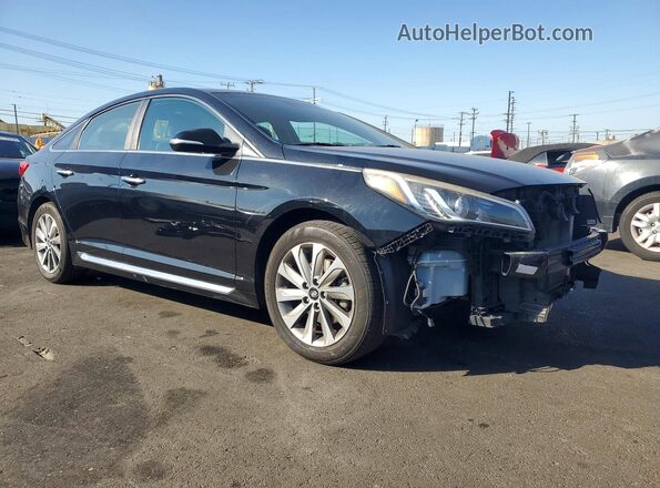 5NPE34AF4HH573182 2017 HYUNDAI SONATA Black Передня права чверть