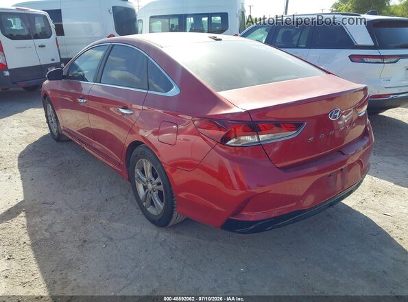 5NPE34AF4JH618434 2018 HYUNDAI SONATA Красный Задняя левая четверть