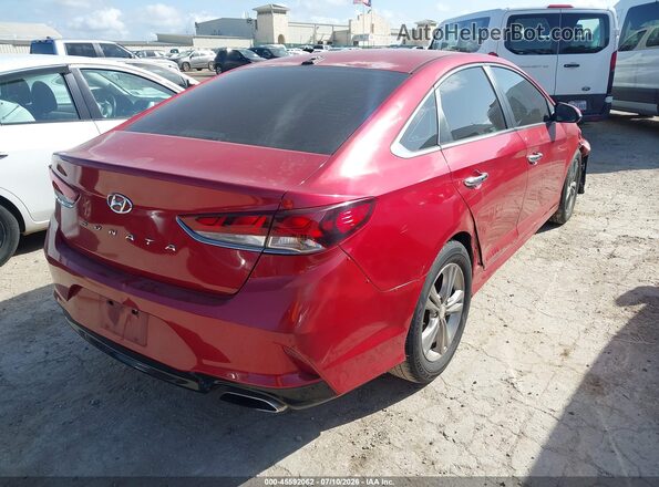 5NPE34AF4JH618434 2018 HYUNDAI SONATA Красный Задняя правая четверть