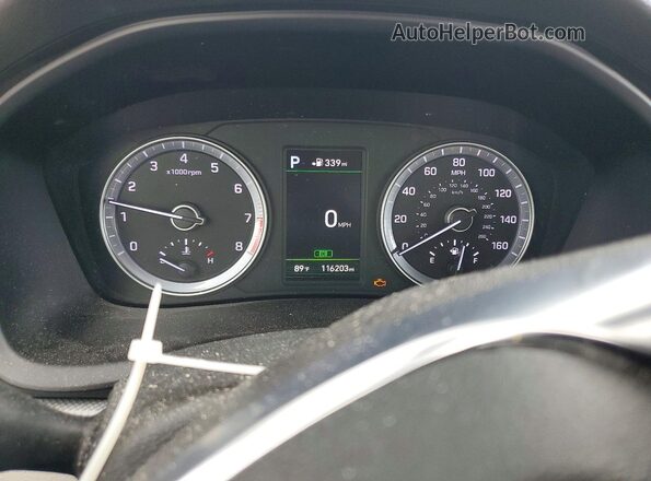 5NPE34AF4JH631023 2016 HYUNDAI SONATA Gray Widok zestawu wskaźników