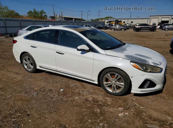 5NPE34AF4JH646864 2018 HYUNDAI SONATA White Передня права чверть