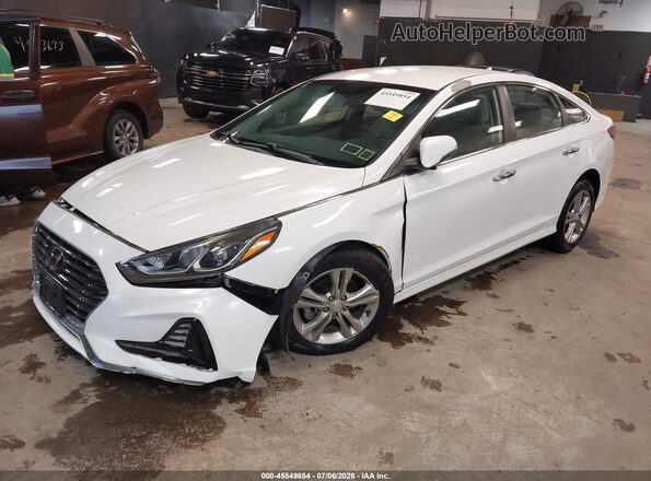 5NPE34AF4JH647531 2018 HYUNDAI SONATA Белый Передняя левая четверть
