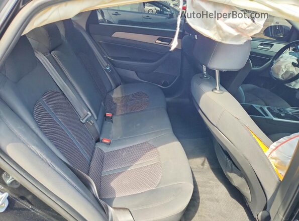 5NPE34AF4JH650798 2018 HYUNDAI SONATA Black უკანა სავარძლების ხედი