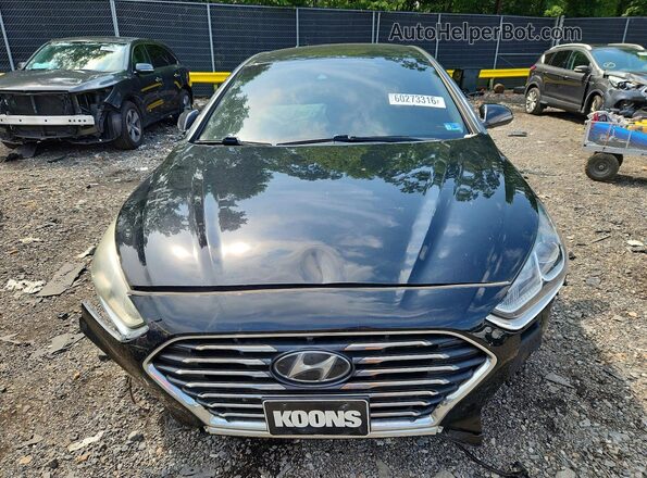 5NPE34AF4JH650798 2018 HYUNDAI SONATA Black წინა ხედი