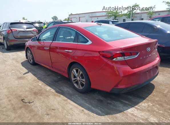 5NPE34AF4JH656567 2018 HYUNDAI SONATA Red Задня ліва чверть