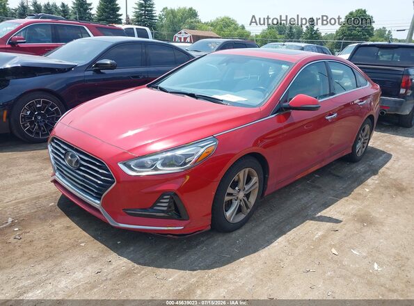 5NPE34AF4JH656567 2018 HYUNDAI SONATA Red Передня ліва чверть