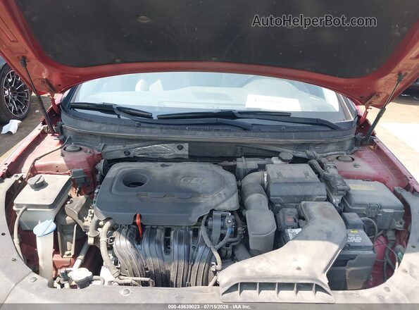 5NPE34AF4JH656567 2018 HYUNDAI SONATA Red Вид ззаду