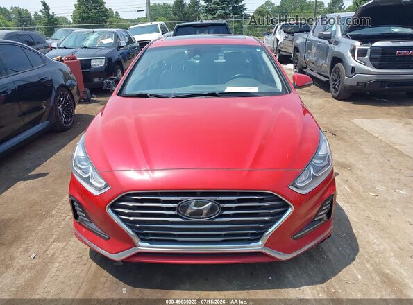 5NPE34AF4JH656567 2018 HYUNDAI SONATA Red Вид щитка приладів