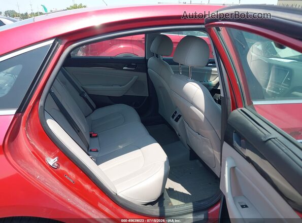 5NPE34AF4JH656567 2018 HYUNDAI SONATA Red Вид наклейки з VIN-кодом