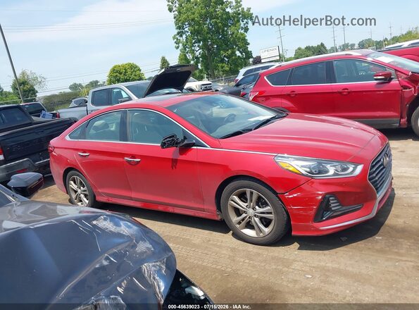 5NPE34AF4JH656567 2018 HYUNDAI SONATA Red Вид задньої частини салону