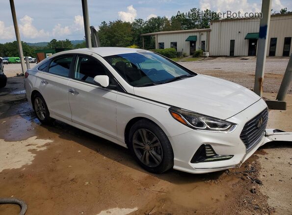 5NPE34AF4JH673255 2018 HYUNDAI SONATA Белый Передняя правая четверть
