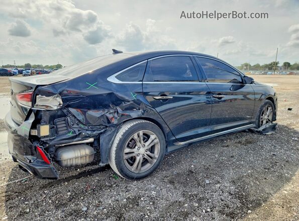 5NPE34AF4JH701104 2018 HYUNDAI SONATA Black Trasero derecho