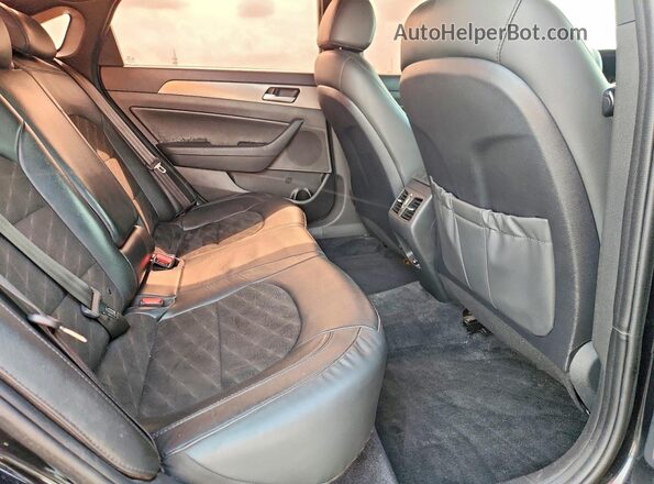5NPE34AF4JH701104 2018 HYUNDAI SONATA Black Vista de los asientos traseros