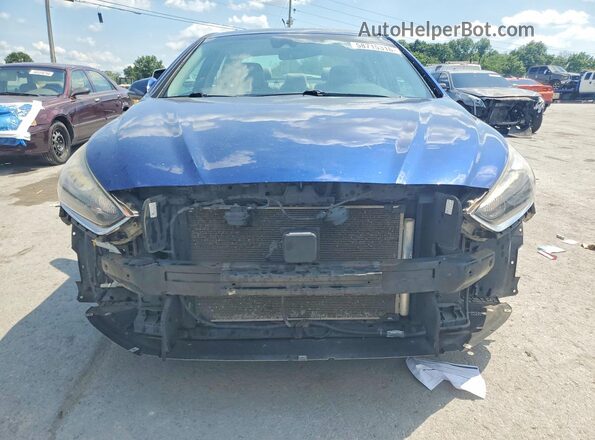 5NPE34AF4JH716329 2018 HYUNDAI SONATA Blue Вид спереду