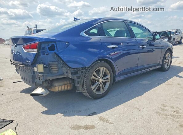 5NPE34AF4JH716329 2018 HYUNDAI SONATA Blue Задня права чверть