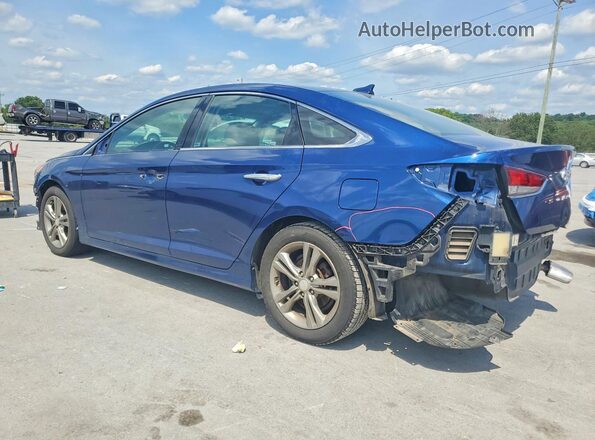 5NPE34AF4JH716329 2018 HYUNDAI SONATA Blue Задня ліва чверть