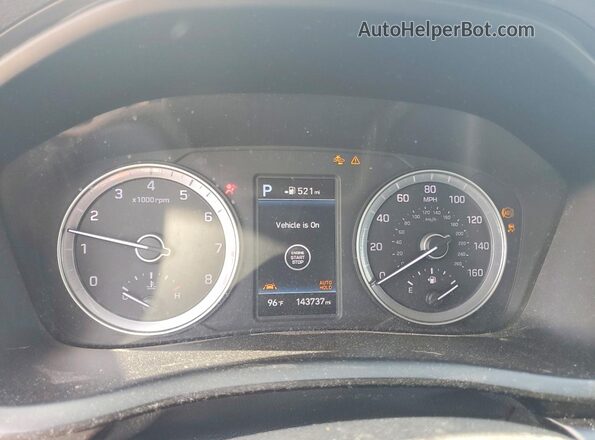5NPE34AF4JH716329 2018 HYUNDAI SONATA Blue Вид щитка приладів
