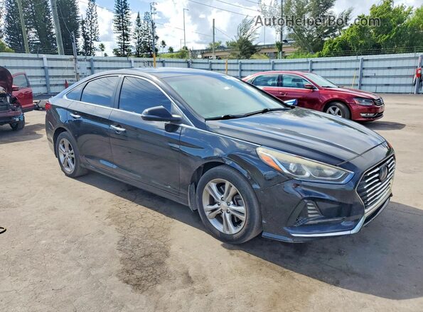 5NPE34AF4KH733665 2019 HYUNDAI SONATA Black Delantero derecho