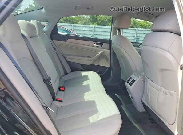 5NPE34AF4KH733665 2019 HYUNDAI SONATA Black Vista de los asientos traseros