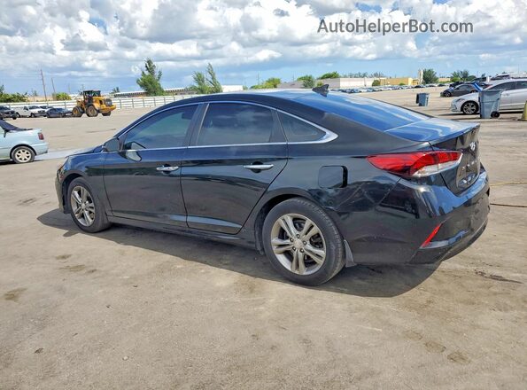 5NPE34AF4KH733665 2019 HYUNDAI SONATA Black Trasero izquierdo