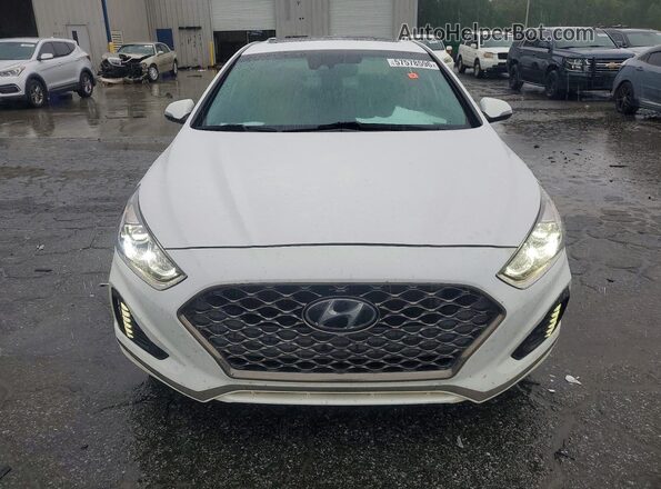 5NPE34AF4KH746724 2019 HYUNDAI SONATA White Դիմացի տեսք