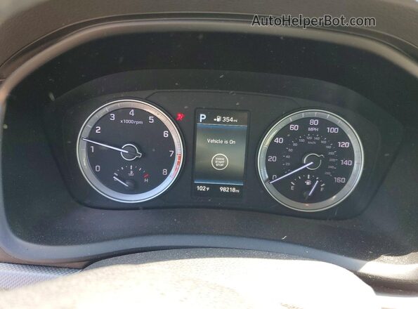 5NPE34AF4KH750160 2019 HYUNDAI SONATA Black Widok zestawu wskaźników