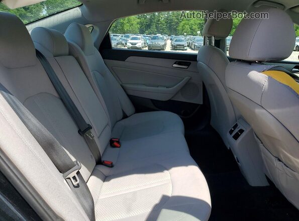 5NPE34AF4KH750160 2019 HYUNDAI SONATA Black Widok tylnych siedzeń