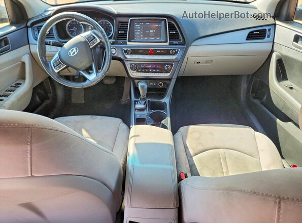 5NPE34AF4KH753415 2019 HYUNDAI SONATA Gray წინა პანელის ხედი