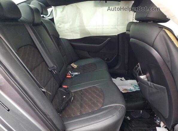 5NPE34AF4KH766262 2019 HYUNDAI SONATA Gray Rear seats view