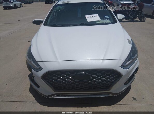 5NPE34AF4KH790691 2019 HYUNDAI SONATA White Widok deski rozdzielczej